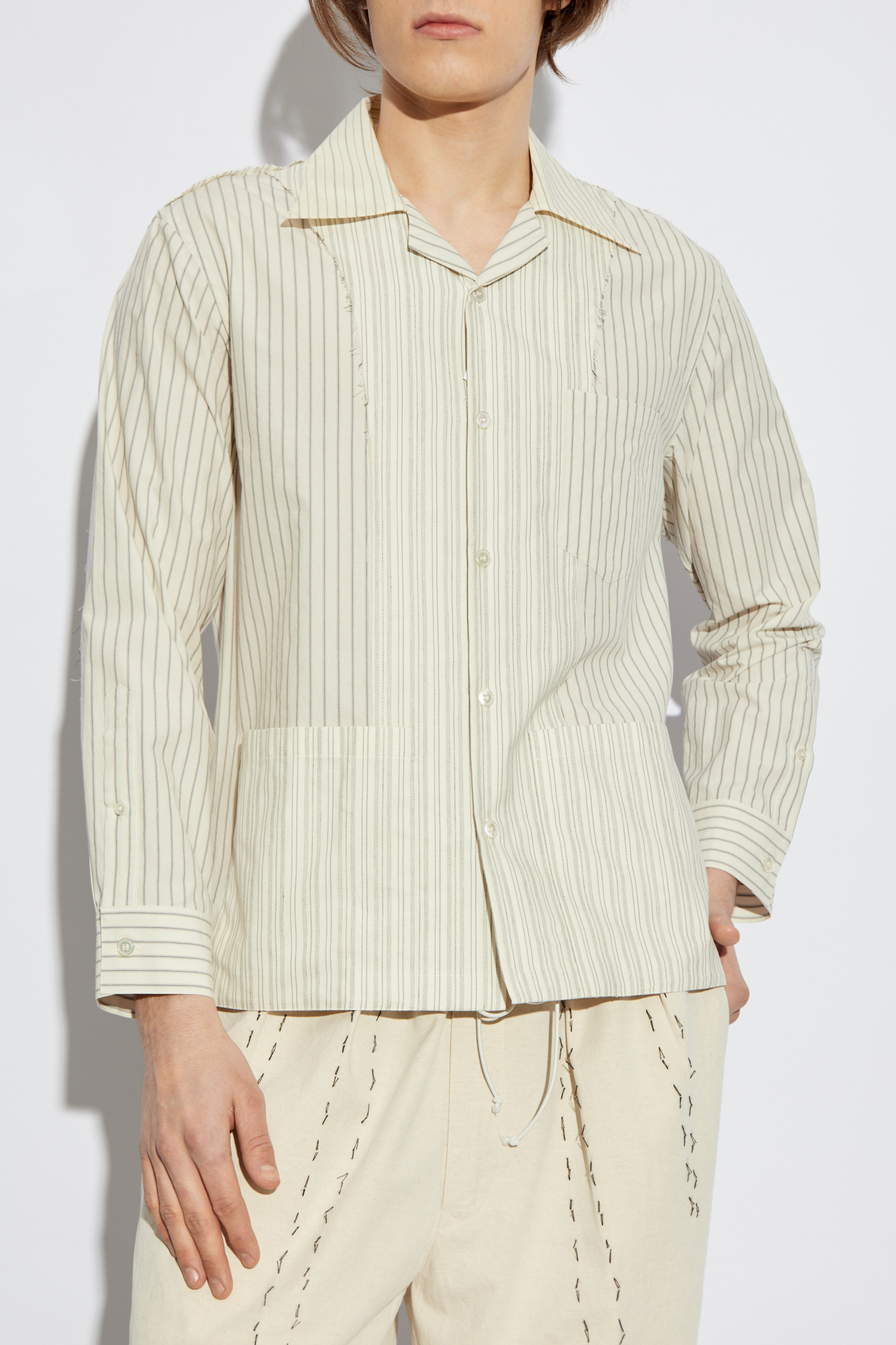 Tシャツ・カットソー Maison Margiela SS25 Striped shirt (S50DT0047MTN053 961) Maison Margiela Shirt with stripe pattern | Men's Clothing
